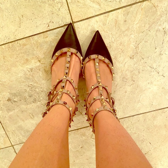 Valentino Garavani Shoes - Rockstud black caged pumps (65mm) Valentino